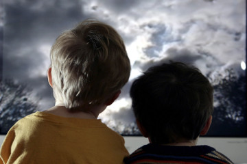 Children Watch Television At Home